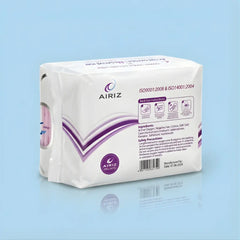 AIRIZ Active Oxygen & Negative Ion Soft Cotton Day Use Sanitary Napkin – 10 Pieces
